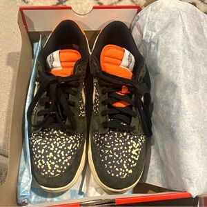 Stylish Black and Orange Men's Sneakers